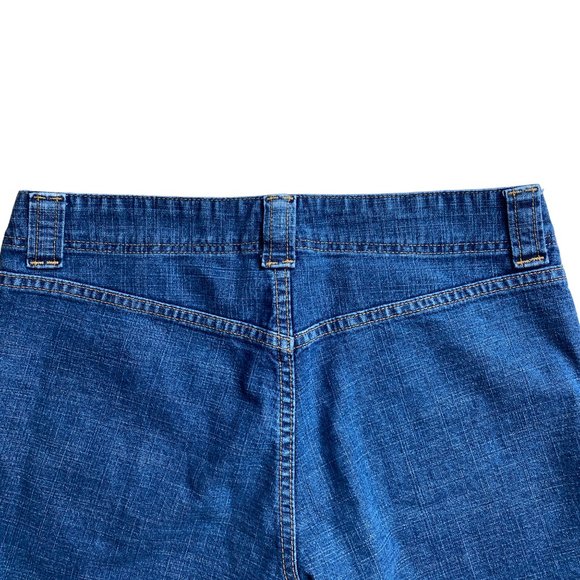 Levi's Misses 90s Button Fly Patch Pocket Hippie Blue Jean High Rise Shorts-8 - Picture 5 of 9